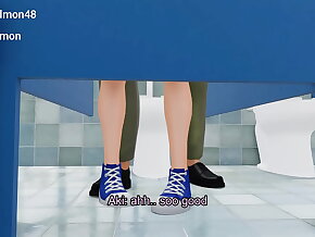 Femboy begs in the air be fucked by large dick (Aki's Adventure)