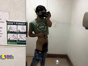 They publish a new porn video be required of a twink undressing in the city's public bathroom